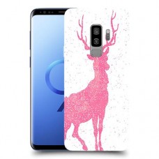 צבי ורוד כיסוי מגן קשיח מעוצב ל Samsung Galaxy S9+ יחידה אחת סקרין מובייל