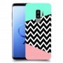 פסים במנטה ורוד כיסוי מגן קשיח מעוצב ל Samsung Galaxy S9+ יחידה אחת סקרין מובייל
