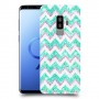 גיאומטריה טורקיז כיסוי מגן קשיח מעוצב ל Samsung Galaxy S9+ יחידה אחת סקרין מובייל