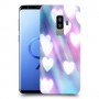 לבבות מעורפלים בכחול כיסוי מגן קשיח מעוצב ל Samsung Galaxy S9+ יחידה אחת סקרין מובייל