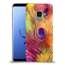 נוצת טווס כיסוי מגן קשיח מעוצב ל Samsung Galaxy S9 יחידה אחת סקרין מובייל