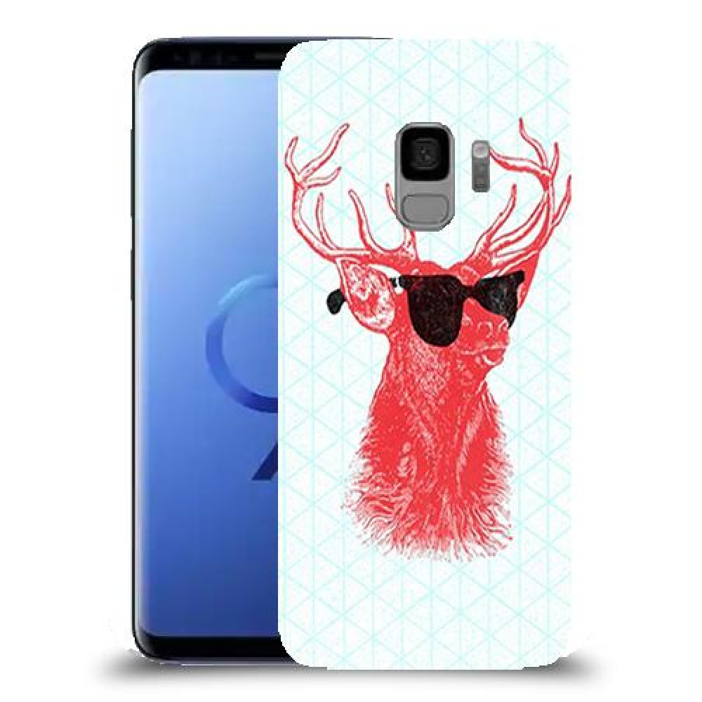 אדג אדום במשקפיים כיסוי מגן קשיח מעוצב ל Samsung Galaxy S9 יחידה אחת סקרין מובייל
