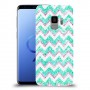 גיאומטריה טורקיז כיסוי מגן קשיח מעוצב ל Samsung Galaxy S9 יחידה אחת סקרין מובייל