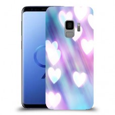 לבבות מעורפלים בכחול כיסוי מגן קשיח מעוצב ל Samsung Galaxy S9 יחידה אחת סקרין מובייל