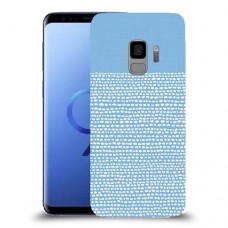 נקודות לבנות בכחול כיסוי מגן קשיח מעוצב ל Samsung Galaxy S9 יחידה אחת סקרין מובייל