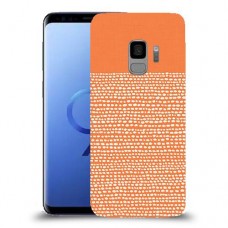 נקודות לבנות בכתום כיסוי מגן קשיח מעוצב ל Samsung Galaxy S9 יחידה אחת סקרין מובייל