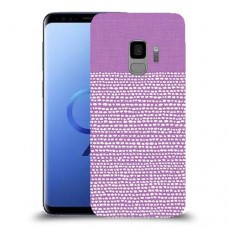 נקודות לבנות בסגול כיסוי מגן קשיח מעוצב ל Samsung Galaxy S9 יחידה אחת סקרין מובייל