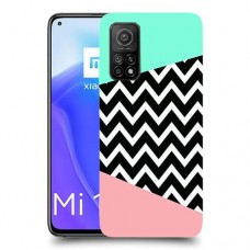 פסים במנטה ורוד כיסוי מגן קשיח מעוצב ל Xiaomi Mi 10T 5G יחידה אחת סקרין מובייל