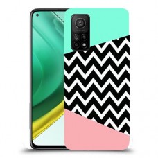 פסים במנטה ורוד כיסוי מגן קשיח מעוצב ל Xiaomi Mi 10T Pro 5G יחידה אחת סקרין מובייל