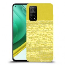 נקודות לבנות בצהוב כיסוי מגן קשיח מעוצב ל Xiaomi Mi 10T Pro 5G יחידה אחת סקרין מובייל