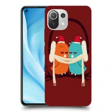 זוג יונים כיסוי מגן קשיח מעוצב ל Xiaomi Mi 11 Lite 5G יחידה אחת סקרין מובייל