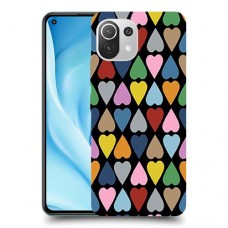 פסיפס קשת לבבות כיסוי מגן קשיח מעוצב ל Xiaomi Mi 11 Lite 5G יחידה אחת סקרין מובייל