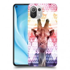 ג'ירפה נחמד כיסוי מגן קשיח מעוצב ל Xiaomi Mi 11 Lite 5G יחידה אחת סקרין מובייל