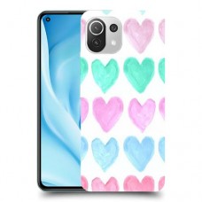 לבבות פסטל כיסוי מגן קשיח מעוצב ל Xiaomi Mi 11 Lite 5G יחידה אחת סקרין מובייל