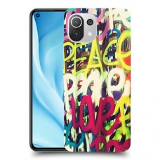 אהבת שלום כיסוי מגן קשיח מעוצב ל Xiaomi Mi 11 Lite 5G יחידה אחת סקרין מובייל
