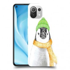 פינגווין בקור כיסוי מגן קשיח מעוצב ל Xiaomi Mi 11 Lite 5G יחידה אחת סקרין מובייל