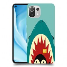 פינגווין בכריש כיסוי מגן קשיח מעוצב ל Xiaomi Mi 11 Lite 5G יחידה אחת סקרין מובייל
