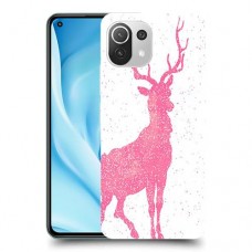צבי ורוד כיסוי מגן קשיח מעוצב ל Xiaomi Mi 11 Lite 5G יחידה אחת סקרין מובייל