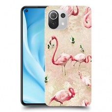 פלמינגו ורוד כיסוי מגן קשיח מעוצב ל Xiaomi Mi 11 Lite 5G יחידה אחת סקרין מובייל