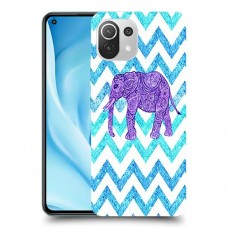 אלפנט סגול כיסוי מגן קשיח מעוצב ל Xiaomi Mi 11 Lite 5G יחידה אחת סקרין מובייל
