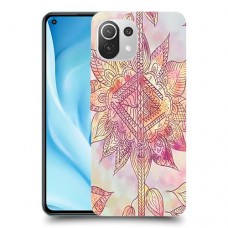 חמניות מוזרה סגולה כיסוי מגן קשיח מעוצב ל Xiaomi Mi 11 Lite 5G יחידה אחת סקרין מובייל