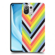 פסים קשת כיסוי מגן קשיח מעוצב ל Xiaomi Mi 11 Lite 5G יחידה אחת סקרין מובייל