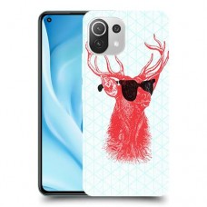 אדג אדום במשקפיים כיסוי מגן קשיח מעוצב ל Xiaomi Mi 11 Lite 5G יחידה אחת סקרין מובייל