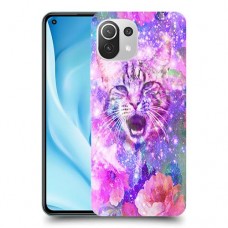 חתול מושלג כיסוי מגן קשיח מעוצב ל Xiaomi Mi 11 Lite 5G יחידה אחת סקרין מובייל