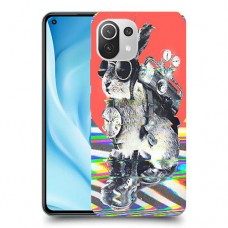 ארנבון מוזר כיסוי מגן קשיח מעוצב ל Xiaomi Mi 11 Lite 5G יחידה אחת סקרין מובייל