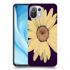 חמניות בשחור כיסוי מגן קשיח מעוצב ל Xiaomi Mi 11 Lite 5G יחידה אחת סקרין מובייל