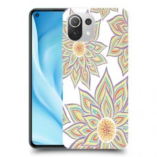 חמניות בלבן כיסוי מגן קשיח מעוצב ל Xiaomi Mi 11 Lite 5G יחידה אחת סקרין מובייל