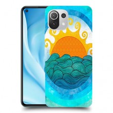 זריחה ליד הים כיסוי מגן קשיח מעוצב ל Xiaomi Mi 11 Lite 5G יחידה אחת סקרין מובייל