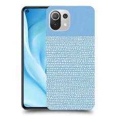 נקודות לבנות בכחול כיסוי מגן קשיח מעוצב ל Xiaomi Mi 11 Lite 5G יחידה אחת סקרין מובייל