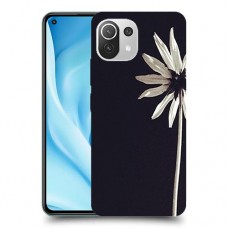 פרח לבן כיסוי מגן קשיח מעוצב ל Xiaomi Mi 11 Lite 5G יחידה אחת סקרין מובייל