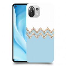 לבן כחול כיסוי מגן קשיח מעוצב ל Xiaomi Mi 11 Lite 5G יחידה אחת סקרין מובייל