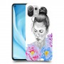 אישה בפרחים כיסוי מגן קשיח מעוצב ל Xiaomi Mi 11 Lite 5G יחידה אחת סקרין מובייל