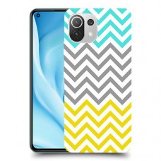 שורות צהובות-ירוקות כיסוי מגן קשיח מעוצב ל Xiaomi Mi 11 Lite 5G יחידה אחת סקרין מובייל