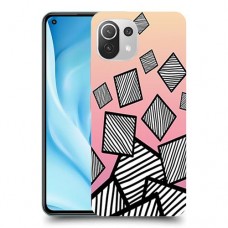 זאברה ריבועים כיסוי מגן קשיח מעוצב ל Xiaomi Mi 11 Lite 5G יחידה אחת סקרין מובייל