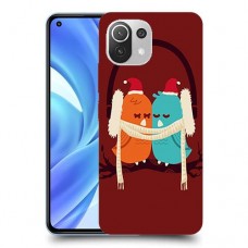 זוג יונים כיסוי מגן קשיח מעוצב ל Xiaomi Mi 11 Lite יחידה אחת סקרין מובייל