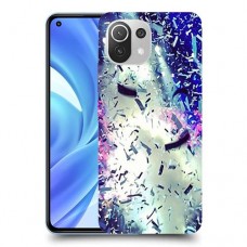 גשם מתכת כיסוי מגן קשיח מעוצב ל Xiaomi Mi 11 Lite יחידה אחת סקרין מובייל