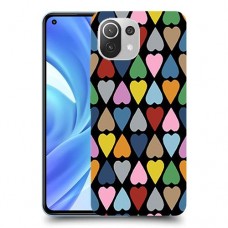 פסיפס קשת לבבות כיסוי מגן קשיח מעוצב ל Xiaomi Mi 11 Lite יחידה אחת סקרין מובייל