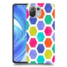 ניאון חלת דבש כיסוי מגן קשיח מעוצב ל Xiaomi Mi 11 Lite יחידה אחת סקרין מובייל