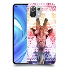 ג'ירפה נחמד כיסוי מגן קשיח מעוצב ל Xiaomi Mi 11 Lite יחידה אחת סקרין מובייל