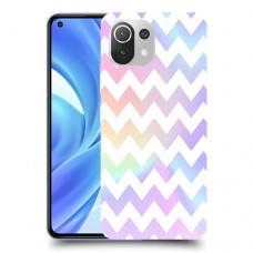 גיאומטריה פסטל כיסוי מגן קשיח מעוצב ל Xiaomi Mi 11 Lite יחידה אחת סקרין מובייל