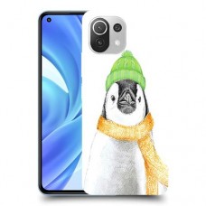 פינגווין בקור כיסוי מגן קשיח מעוצב ל Xiaomi Mi 11 Lite יחידה אחת סקרין מובייל