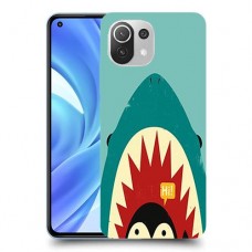 פינגווין בכריש כיסוי מגן קשיח מעוצב ל Xiaomi Mi 11 Lite יחידה אחת סקרין מובייל