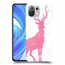 צבי ורוד כיסוי מגן קשיח מעוצב ל Xiaomi Mi 11 Lite יחידה אחת סקרין מובייל