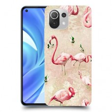פלמינגו ורוד כיסוי מגן קשיח מעוצב ל Xiaomi Mi 11 Lite יחידה אחת סקרין מובייל