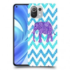אלפנט סגול כיסוי מגן קשיח מעוצב ל Xiaomi Mi 11 Lite יחידה אחת סקרין מובייל