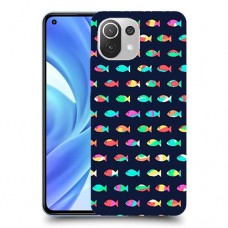 קשת בדגים כיסוי מגן קשיח מעוצב ל Xiaomi Mi 11 Lite יחידה אחת סקרין מובייל